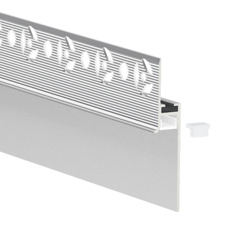 Drywall Lighted Baseboard LED Profile For 8mm Light Strip